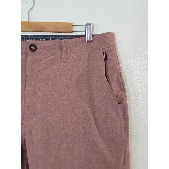 7 Diamonds Aeroplane Performance Shorts Mens Size 35 Red Heathered Board - Picture 2 of 10